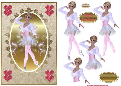 Pretty Ballerina Decoupage Topper