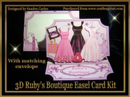 Birthday Rubys Boutique Female Easel Card Kit
