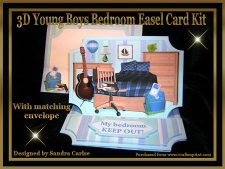 Young Boys Birthday Decoupage Easel Card Kit