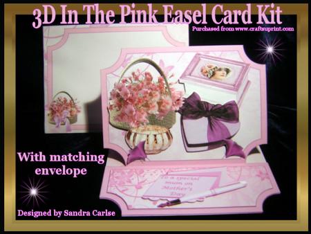 Birthday Pink Female Decoupage Easel Card Kit