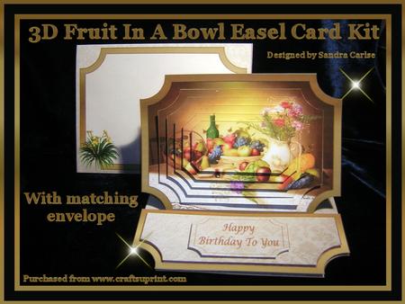 Birthday Fruit in a Bowl Decoupage Easel Card Kit