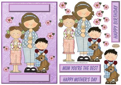 Mothers Day/birthday Decoupage Card Front