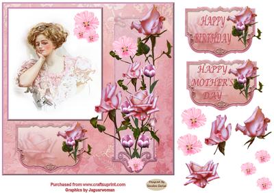Mothers Day/birthday Decoupage Topper