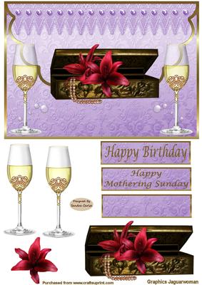 Birthday Wishes Decoupage Topper 1