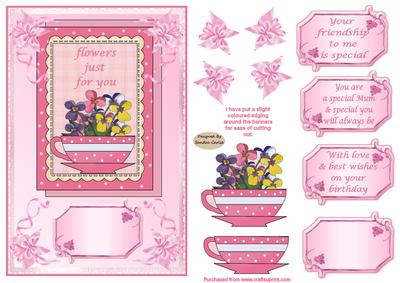 Flowers in a Teacup Card Front
