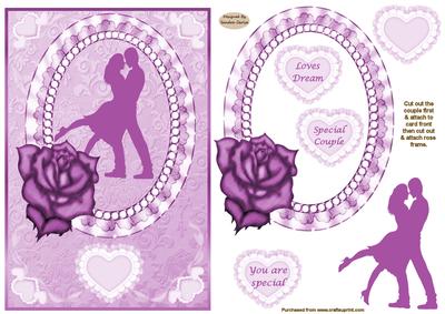 Romantic Special Couple Decoupage Topper