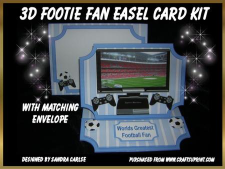 Birthday Football Decoupage Easel Card Kit