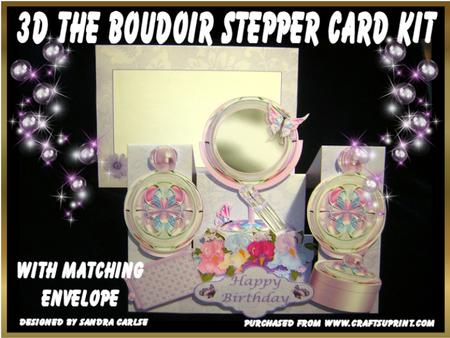 Birthday The Boudoir Decoupage Stepper Card Kit