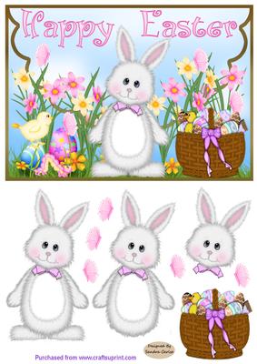 Easter Bunny Envelope Card Front