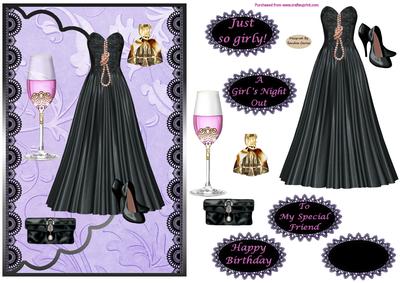 Fashion Girls Night Out Decoupage Topper