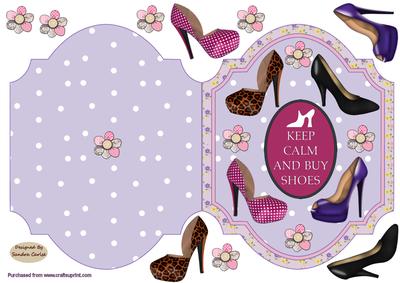 Girls Love Shoes Quick Card