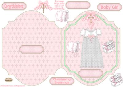 Christening Baby Girl Quick Card
