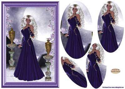 Lady in Purple Pyramid Topper