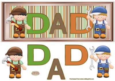 Dad Decoupage Large dl Topper