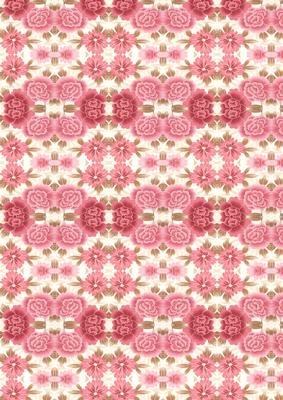 Pretty Pink Flowers Backing Paper