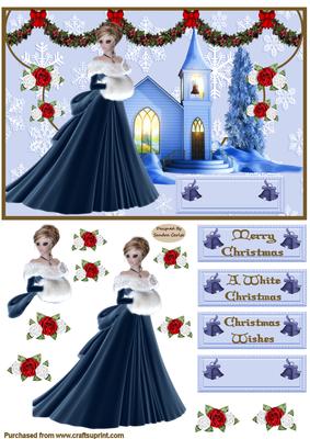 Snowy Christmas Scene Topper