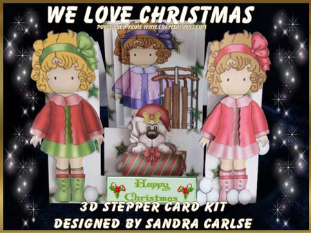 We Love Christmas Decoupage Stepper Card Kit