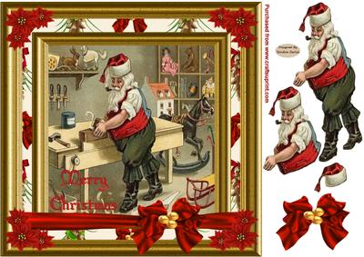 Father Christmas Vintage Topper