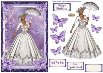 Birthday Butterflies Decoupage Topper