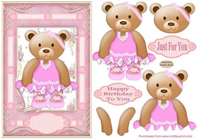 Pretty in Pink Ballerina Card Front