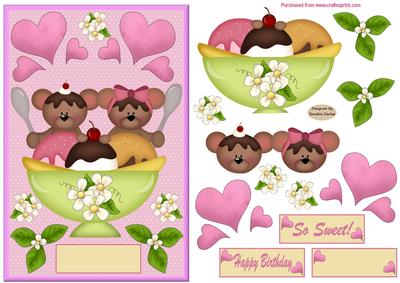 So Sweet Decoupage Card Front