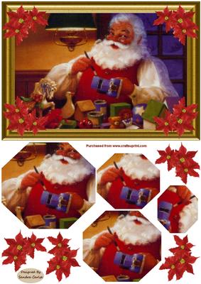 Christmas Santa Claus Pyramid Topper