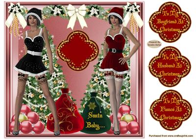 Santa Baby 8x8ins Card Front 2