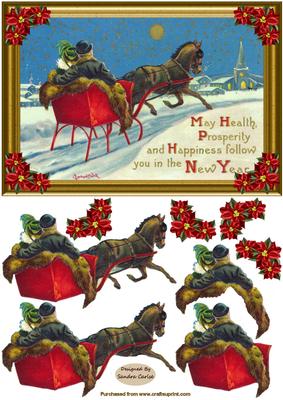 Together at Christmas Decoupage Card Front