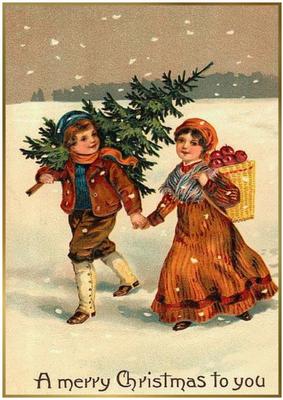 Vintage Christmas A4 Topper