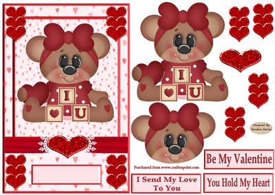 Valentine You Hold My Heart Decoupage Topper