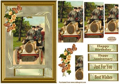 A Day Out in the Country Pyramid Card Front