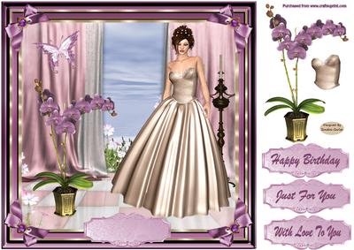 A Beautiful Day Decoupage Card Front