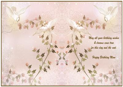 Happy Birthday Mum Floral Insert