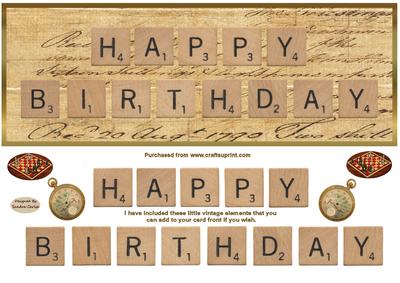 Happy Birthday Large Dl Card Front