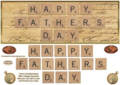 Happy Fathers Day Large Dl Card Front