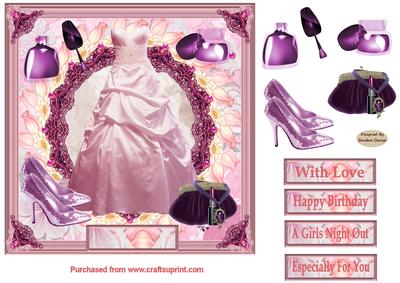 A Girls Night Out 7 x 7ins Card Front