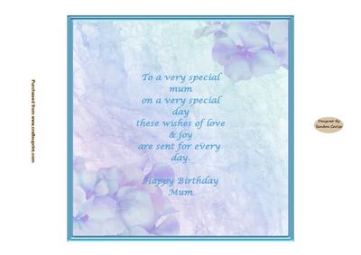 Fashion in Blue Mum 7 x 7ins Insert 2