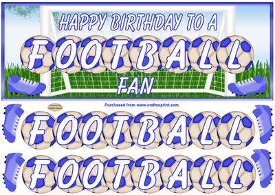 A Football Fan Large Dl Card Front