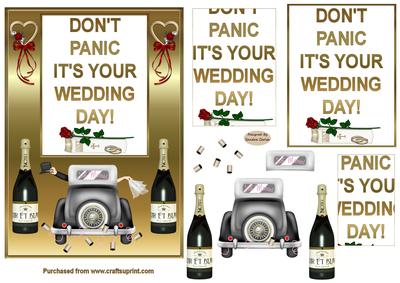 Don't Panic It's Your Wedding Day 5 x 7ins Card Front