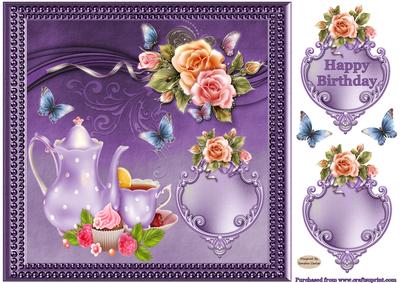 Time for Tea 8x8ins Card Front