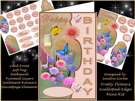 Pretty Flowers Scalloped Edge Mini Kit