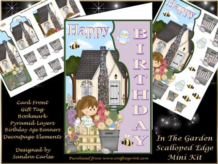 In the Garden Birthday Scalloped Edge Mini Kit