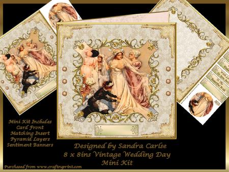 Vintage Wedding Day 8 x 8ins Mini Kit