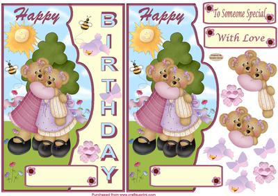 A Summers Day Decoupage Card Front