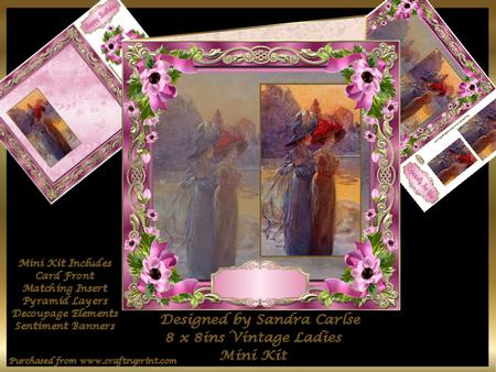 Vintage 8 X8ins Vintage Ladies Mini Kit