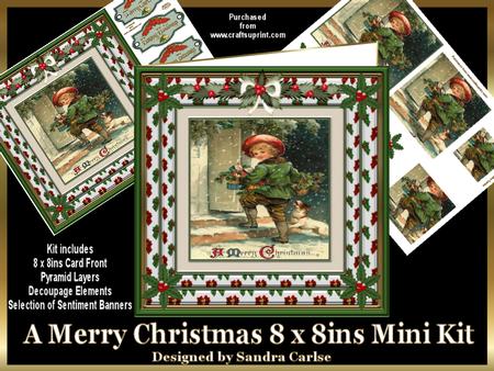 A Merry Christmas 8 x 8ins Mini Kit