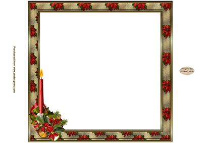 Christmas Poinsettia 8 x 8ins Insert 2