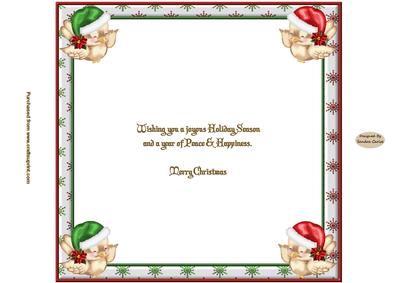 Cosy Christmas Owls 8 x 8ins Insert