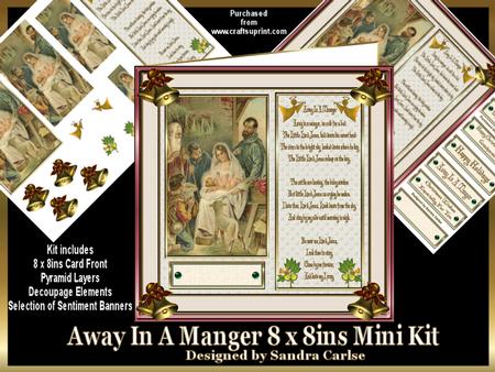 Christmas Away in a Manger Mini Kit
