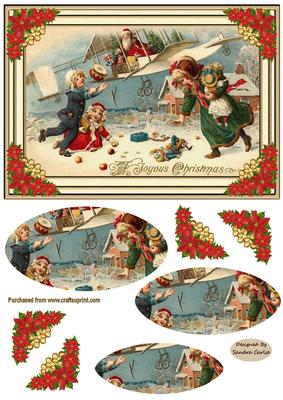 Father Christmas is Coming Pyramid Card Front